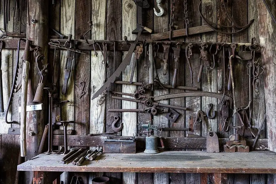 blacksmithing tools and supplies