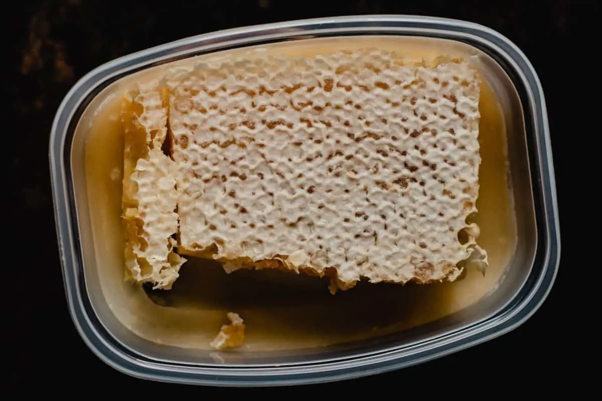 Beeswax in a bowl.